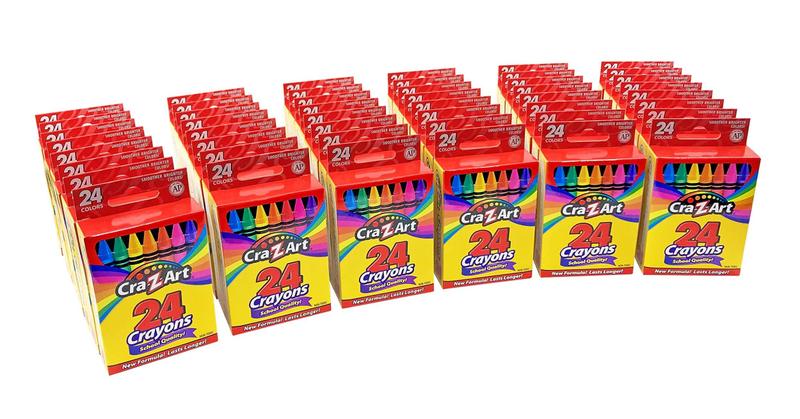 Imagem de Pacote a granel Crayons Crayons Cra-Z-Art, 24 unidades x 48 caixas individuais