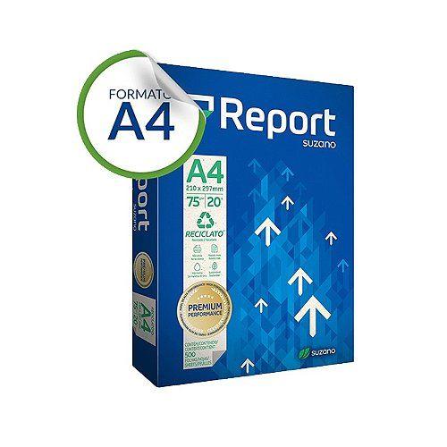 Imagem de Pacote C/ 500 Fls Sulfite Report Premium A4 Branco 75g