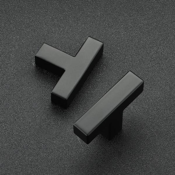 Imagem de Pacote Cabinet Pulls Ravinte, 18, 5 cm de comprimento, quadrado, preto fosco