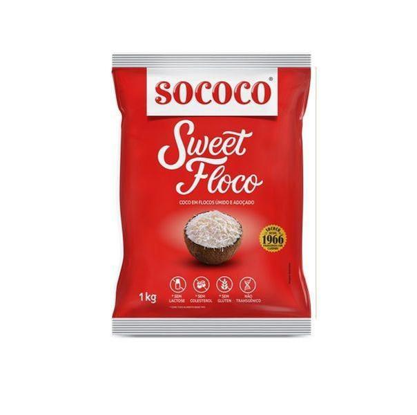 Imagem de Pacote Coco Ralado Sococo 1Kg Sweet Floco Umido E Adoçado