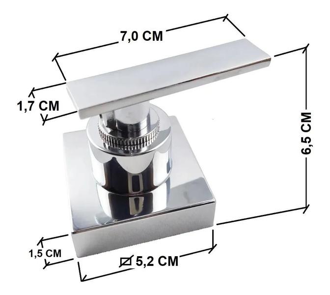 Imagem de Pacote com 02 acabamentos Quadrado C-73 Volante em Metal Para Registros Pressão/Gaveta Estria Deca 1/2" ou 3/4"