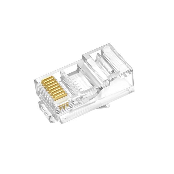 Imagem de Pacote com 100 Unidades Conector Macho Cat5e Rj45 Storm Banho de Ouro