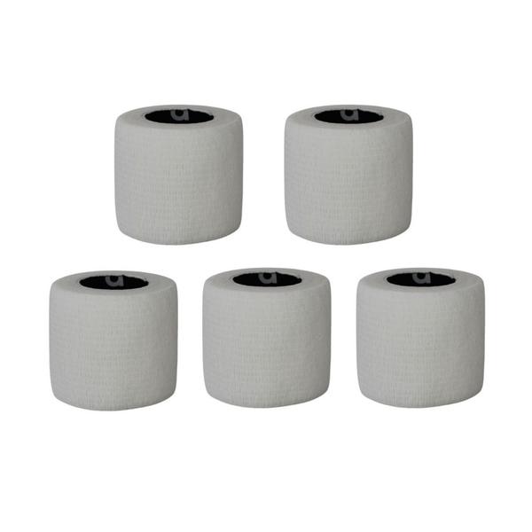 Imagem de Pacote com 15 Bandagens Coesivas Autocolantes 5cm x 4,5m - Branco para Pets, Exercício Funcional, Tatuadores, Imobilização de Articulações