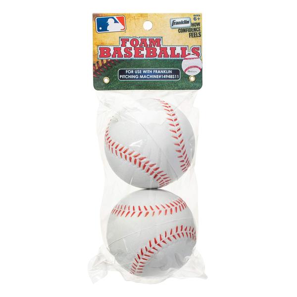 Imagem de Pacote com 2 bolas de beisebol de espuma Franklin Sports MLB