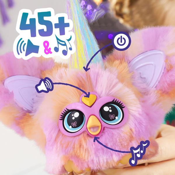 Imagem de Pacote com 2 Furby Furblets Fierce & Fabulous, Greenie-Meanie e May-May com 45 sons cada, brinquedos eletrônicos de pelúcia de Halloween para meninas e meninos, maiores de 6 anos (exclusivo da Amazon)