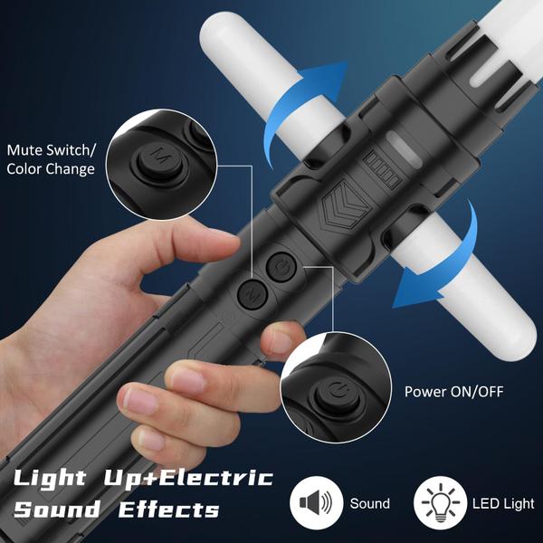 Imagem de Pacote com 2 Light Sabers Savanela para crianças, expansível de 43 a 81 cm