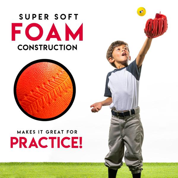 Imagem de Pacote com 3 bolas de beisebol de espuma Franklin Sports Soft Practice Kids