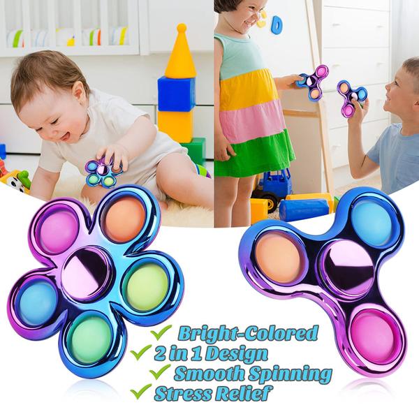 Imagem de Pacote com 3 Fidget Spinner Jawhock Pop Bubble Stress Relief