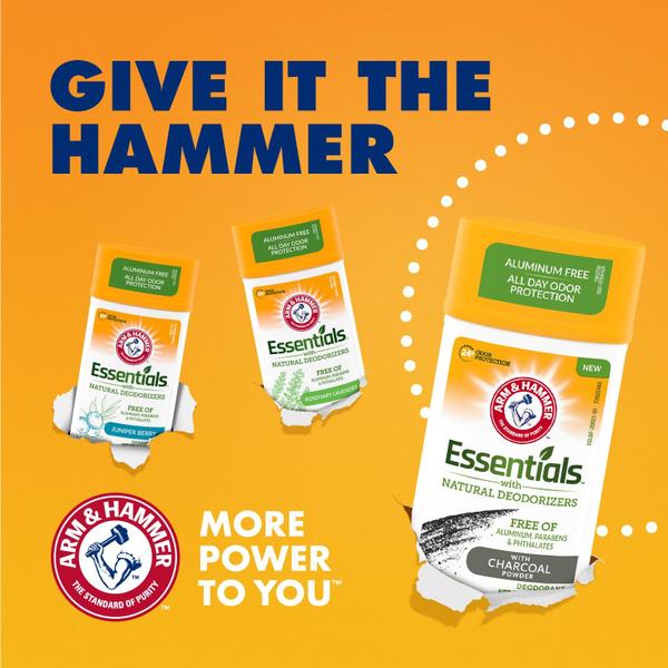 Imagem de Pacote com 4 desodorantes Arm & Hammer Essentials Charcoal