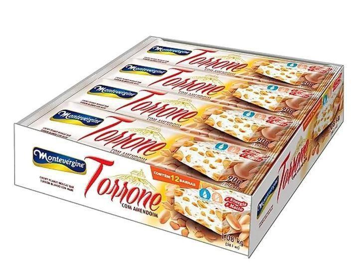 Pacote Com 48 Unidades Torrone Amendoim 90G - Montevérgine Imagem de Pacote Com 48 Unidades Torrone Amendoim 90G - Montevérgine