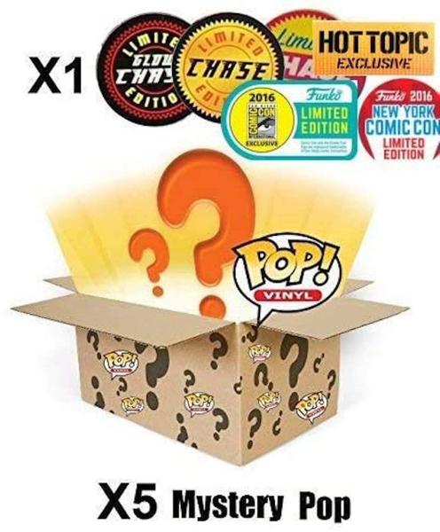 Imagem de Pacote com 6 Pop Funko Mystery com 1 edição limitada aleatória Chase  Conjunto de bonecos estilizados de vinil novo