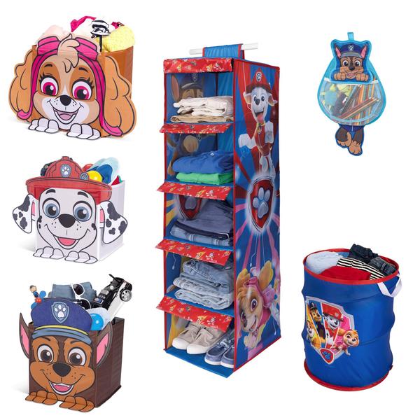 Imagem de Pacote combinado de decoração de itens essenciais para salas de armazenamento Paw Patrol Kids