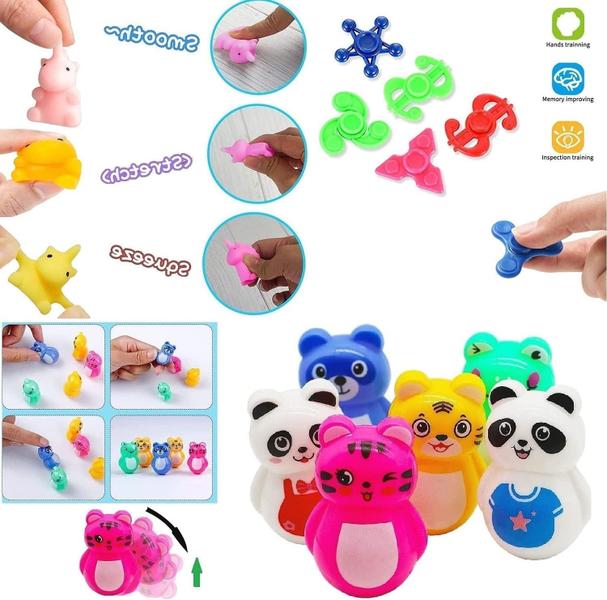 Imagem de Pacote de 114 brinquedos Pop Fidget Party Favors Aowrebu para crianças de 4 a 12 anos