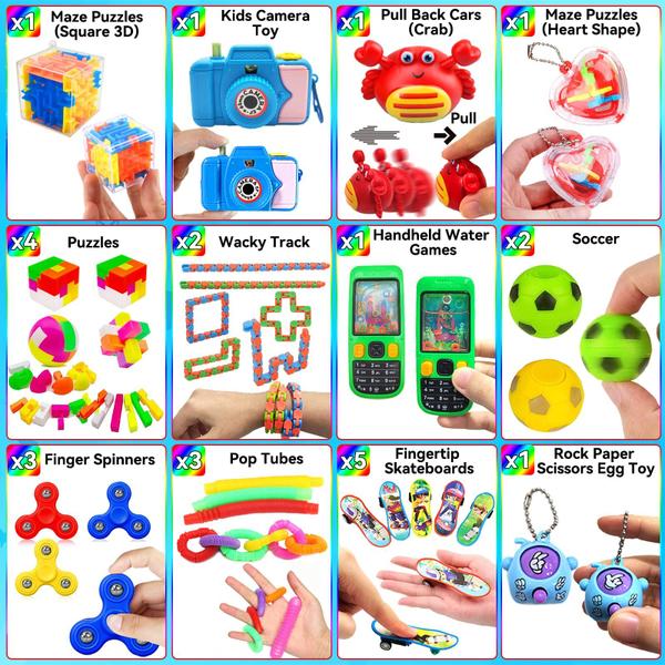 Imagem de Pacote de 125 Fidget Toys Sortment EdSportsHouse para crianças 4-8-12