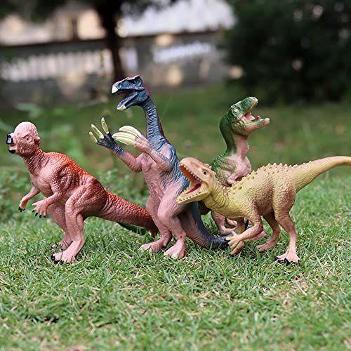 Imagem de Pacote de 16 olhar realistas 3,5" - Brinquedos de Dinossauro de 4,9" , Plástico Variado Grandes Figuras de Dinossauro, FESTA DE RECURSOS DE APRENDIZAGEM STEM favorece estatuetas de dinossauro para crianças de 3 anos+