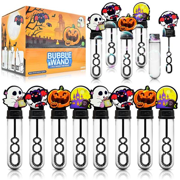 Imagem de Pacote de 24 Bubble Wands Wobeny Halloween para crianças com bolhas