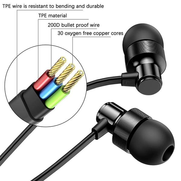 Imagem de Pacote de 3 fones de ouvido Earbuds LyFlux com microfone e controle remoto