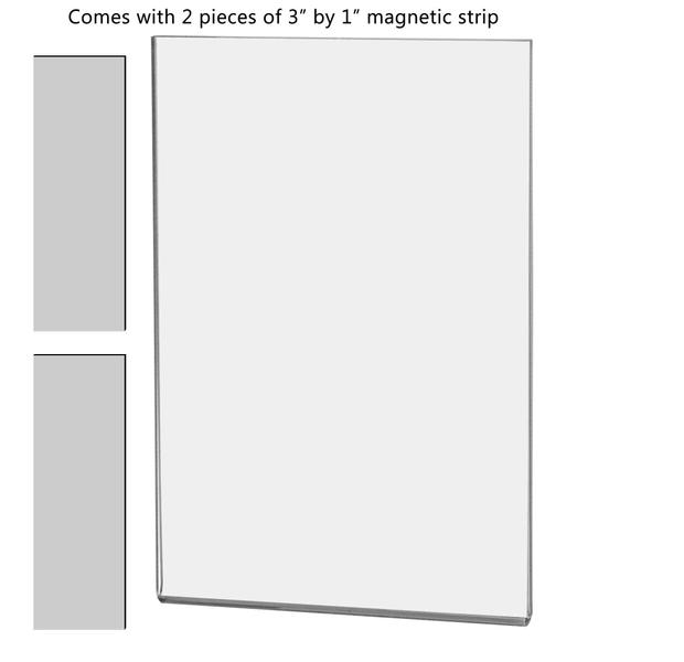 Imagem de Pacote de 4 suportes magnéticos para sinalização de 4 x 6 estandes, sinalização em acrílico transparente