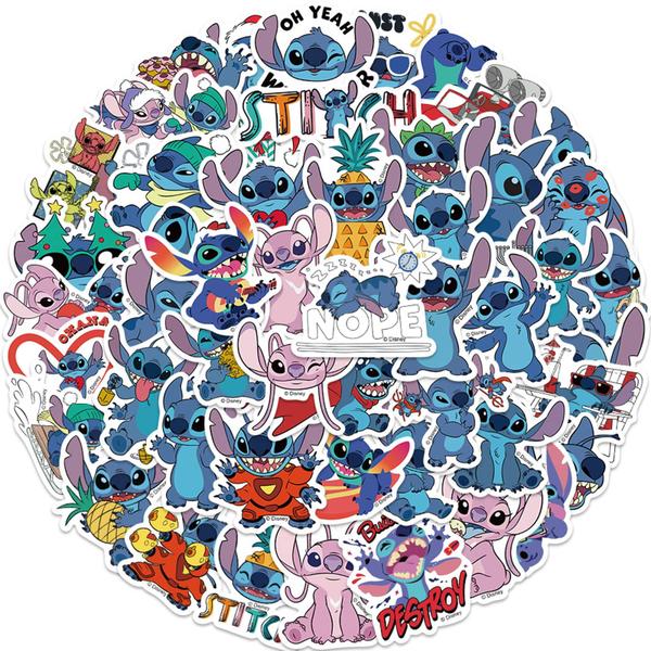 Imagem de Pacote de adesivos Lilo & Stitch, 50 unidades de vinil impermeável para crianças