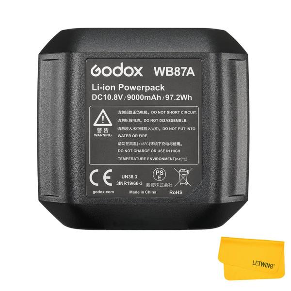 Imagem de Pacote de bateria de lítio GODOX WB87A WB87B 10,8V/9000mAh para AD600