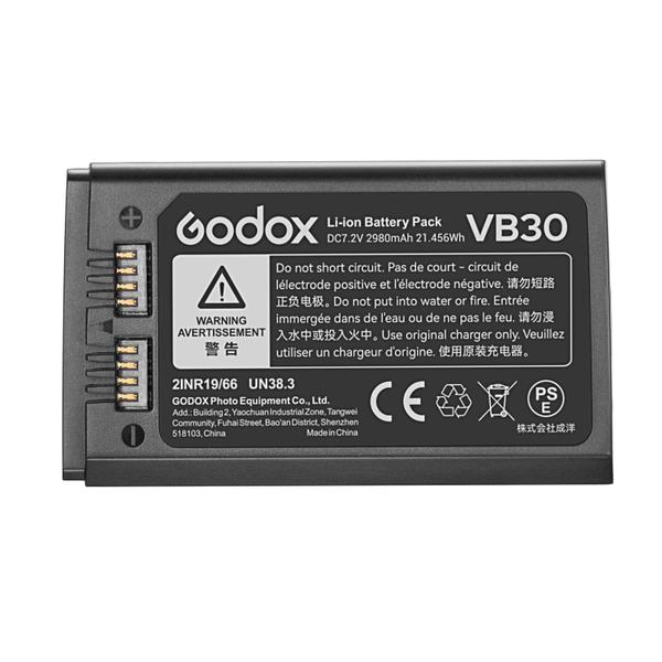 Imagem de Pacote de bateria GODOX V1 Pro VB30 7,2 V 2980 mAh de lítio