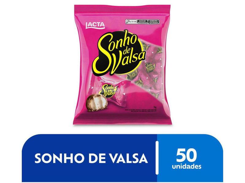 Imagem de Pacote de Bombom Chocolate Sonho de Valsa - ao Leite 1kg Lacta