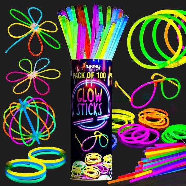 Imagem de Pacote de festa Glow Sticks Ammy Glow 205 unidades para crianças de 8 a 12 anos