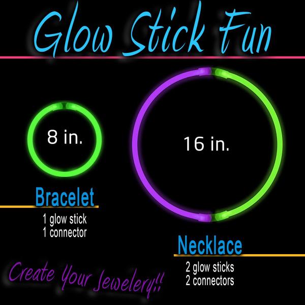 Imagem de Pacote de festa Glow Sticks HSGUS 248 unidades com 100 palitos de 20 cm