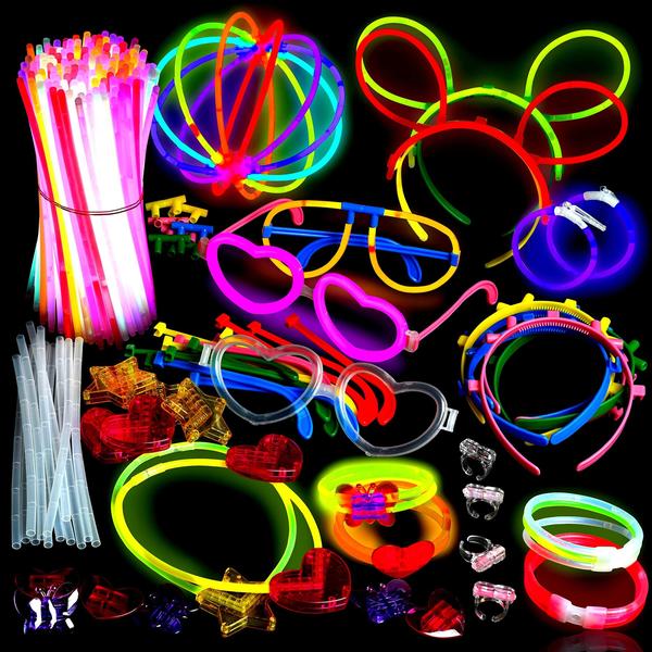 Imagem de Pacote de festas Glow Sticks, colares e pulseiras, 500 unidades