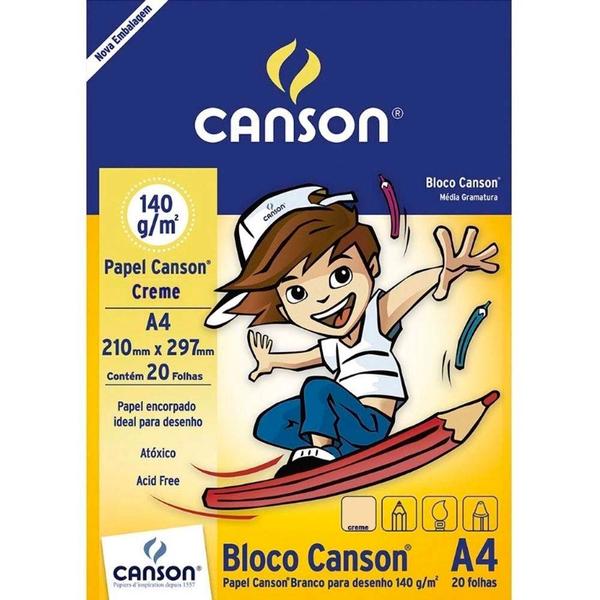 Imagem de Pacote de Folhas A4 Papel Canson Creme Média Gramatura Canson