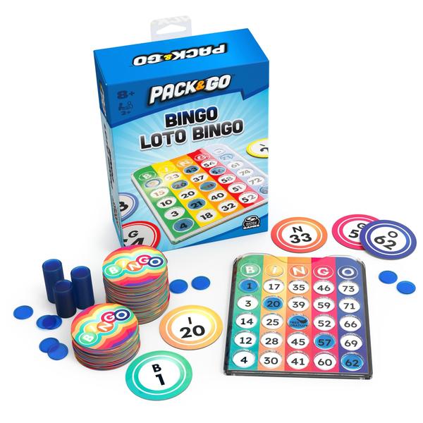 Imagem de Pacote de jogos de bingo Spin Master Games & Go com fichas Rainbow