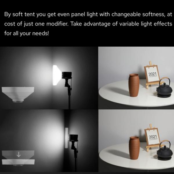 Pacote de modificadores de difusor de flash SoftBox Kit para Godox Lights - EACHSHOT Imagem de Pacote de modificadores de difusor de flash SoftBox Kit para Godox Lights