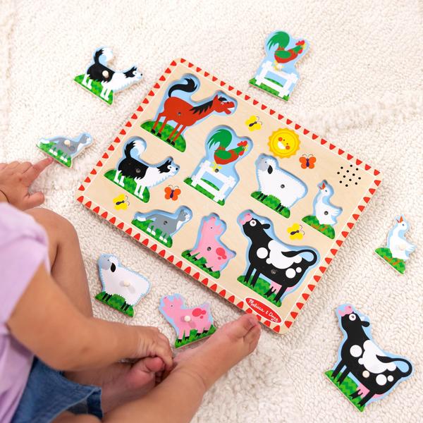 Imagem de Pacote de quebra-cabeça sonoro Melissa & Doug para crianças de 2 a 5 anos