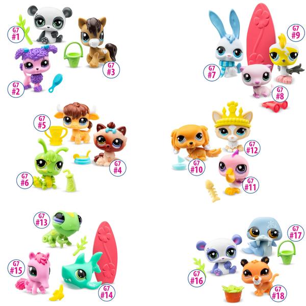 Imagem de Pacote de três Toy Littlest Pet Shop Pet Surprise Gen 7 4+