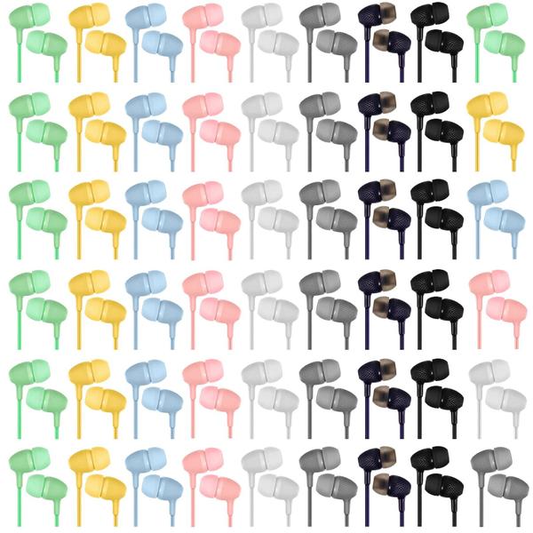 Pacote Earbuds Macarrie 200 para crianças, fones de ouvido de sala de aula de 3,5 mm Imagem de Pacote Earbuds Macarrie 200 para crianças, fones de ouvido de sala de aula de 3,5 mm