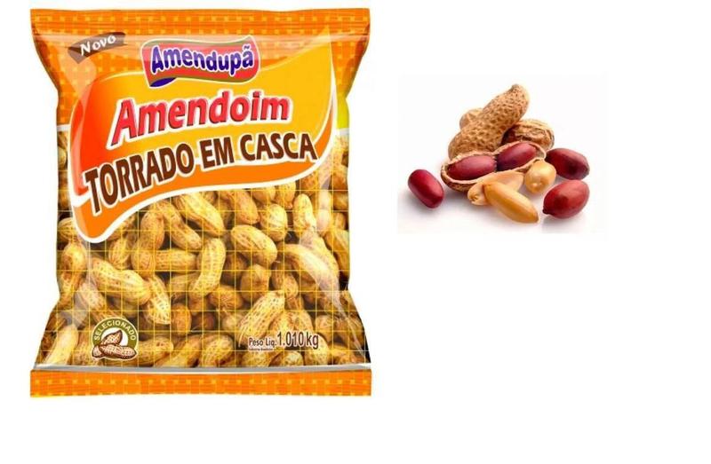 Imagem de Pacote Fardo Amendoim Torrado Com Casca - 2 Kg - Amendupa