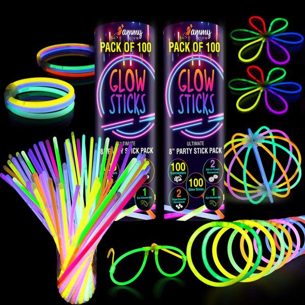 Imagem de Pacote Glow Sticks Ammy Glow 200 Bulk 30 cm 12 Hours Glow Party