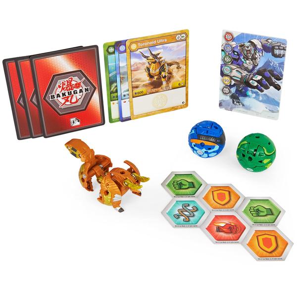 Imagem de Pacote inicial de bonecos de ação Bakugan, pacote com 3 toronoid Ultra