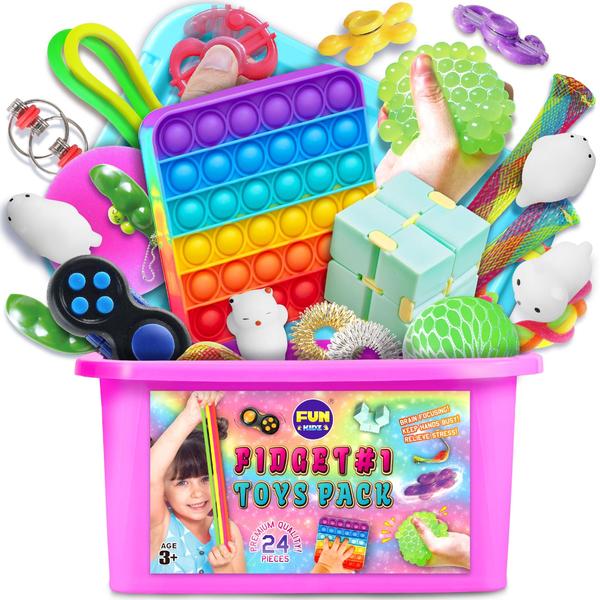 Imagem de Pacote sensorial Fidget Toy FunKidz Mystery para meninas e meninos com carro