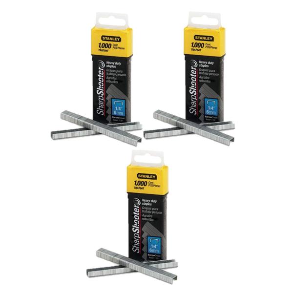 Imagem de Pacote Staples Stanley TRA704T Heavy Duty 1/4" com 1000 unidades