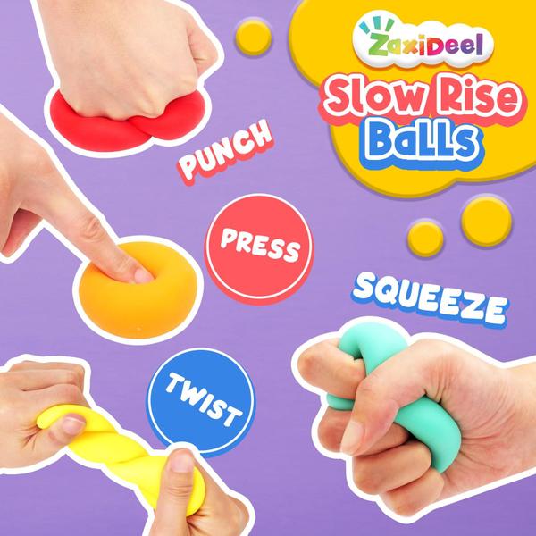 Imagem de Pacote Stress Ball ZaxiDeel Mini Slow Rising com 24 unidades para ansiedade