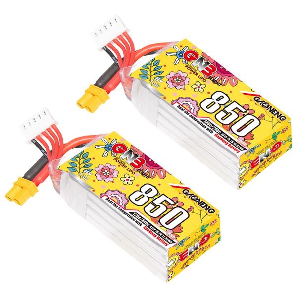 Imagem de Pacotes de bateria LiPo GAONENG GNB 4S 15.2V 850mAh 120C XT30