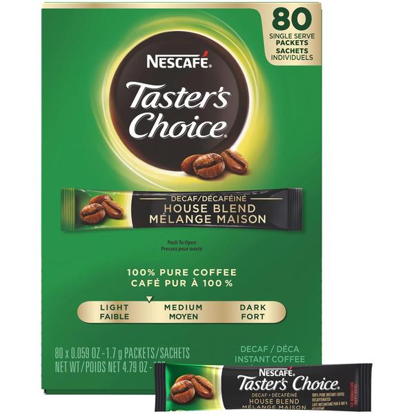 Imagem de Pacotes de café instantâneo NESCAFÉ Taster's Choice Decaf 1,7g x80