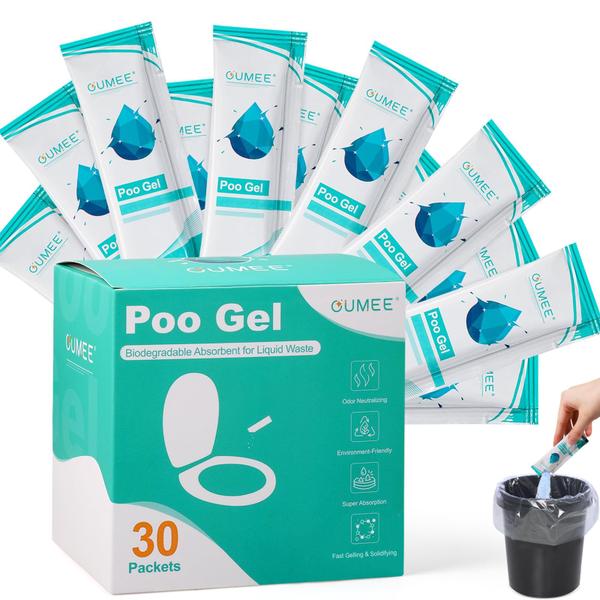 Imagem de Pacotes de gel higiênico portáteis OUMEE Poo Gel, pacote com 30