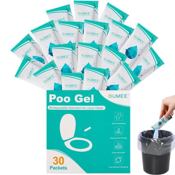 Imagem de Pacotes de gel higiênico portáteis OUMEE Poo Gel, pacote com 30