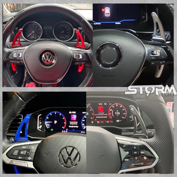 Imagem de Paddle Shift Vw Jetta Extensor Borboleta Volante ano 2015 a 2024 Extensor Manopla Automatico Botão Cambio Marcha TSI DSG