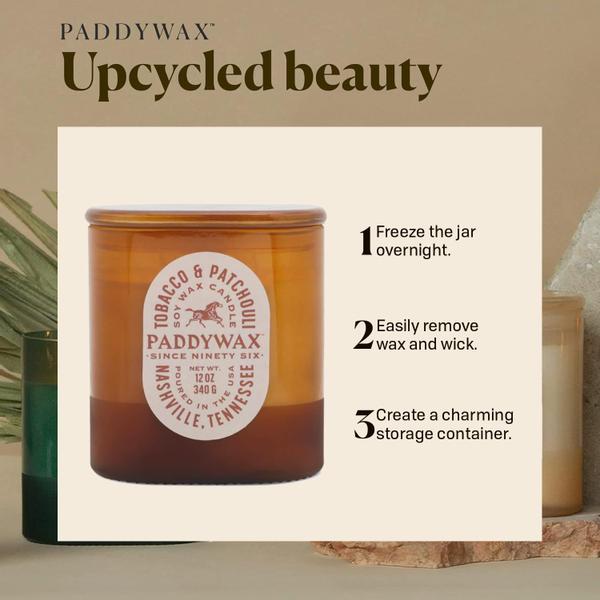 Imagem de Paddywax Vista Artisan Hand-Poured Vela Perfumada, 12 Onças, Tabaco e Patchouli