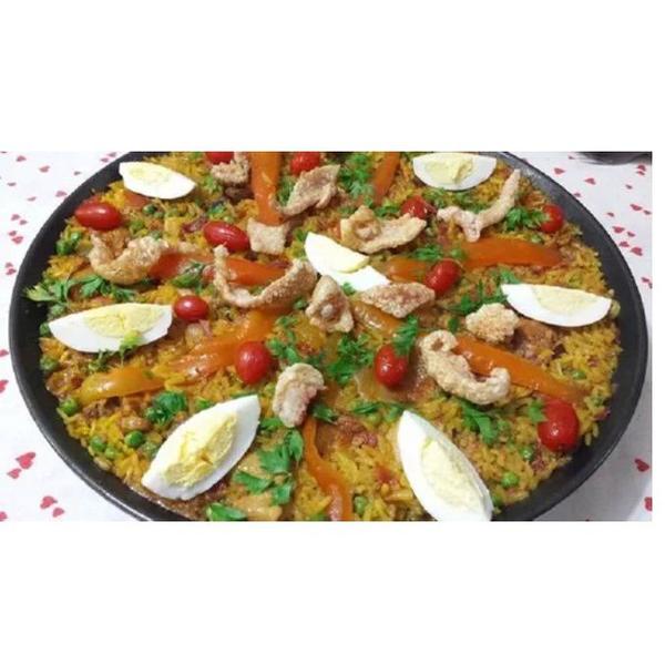 Imagem de Paella Wok Frigideira Grande Tacho Para Fritura Com 60cm Antiaderente