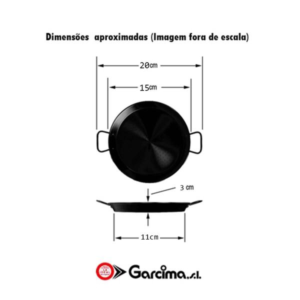 Imagem de Paellera Valenciana ESMALTADA 20 cm Garcima 1 porção