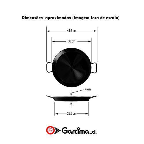 Imagem de Paellera Valenciana Ø30 Esmaltada - Garcima